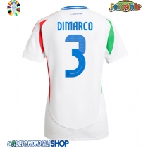 Maglie da calcio Italia Federico Dimarco #3 Seconda Maglia Femminile Europei 2024 Manica Corta